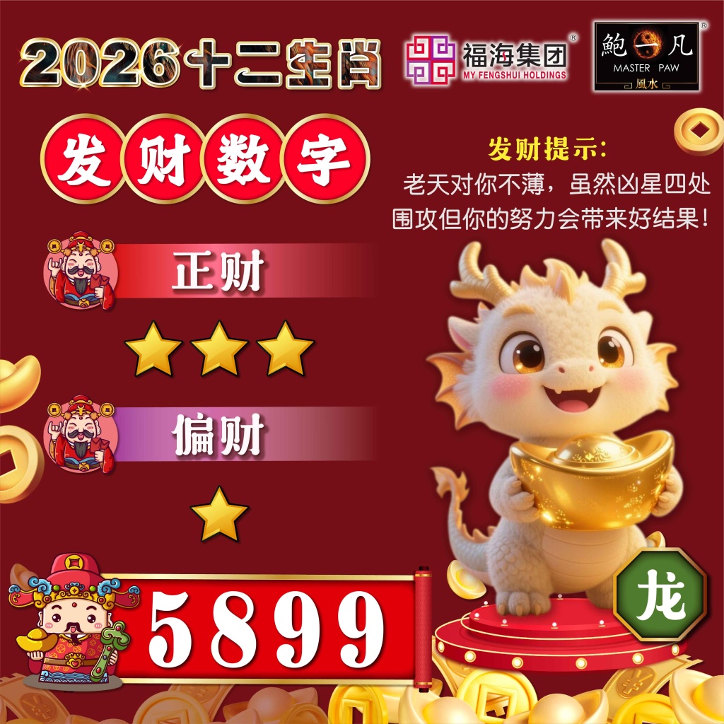 鲍一凡老师| 2026十二生肖发财数字(附加视频)